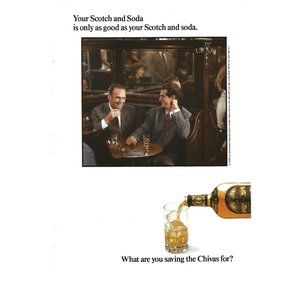 Chivas Regal Scotch Whiskey AD 1990s Vintage Print Ad
